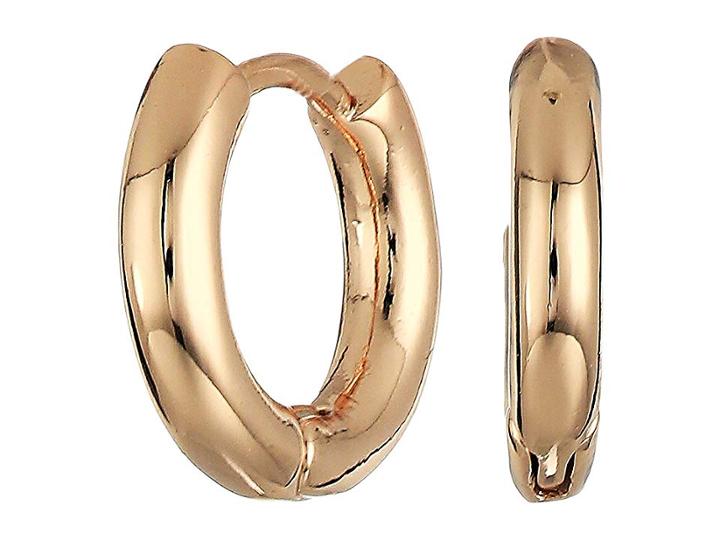 French Connection Huggie Hoop Earrings (rose Gold) Earring