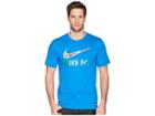 Nike Fc Tee Swoosh Flag (signal Blue/lucky Green) Men's T Shirt