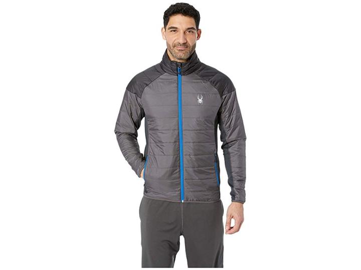 Spyder Glissade Full Zip Insulator Jacket (polar/black/turkish Sea) Men's Coat