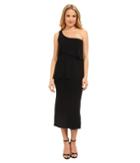 Christin Michaels Sierra Tiered One Shoulder Dress (black) Women's Dress