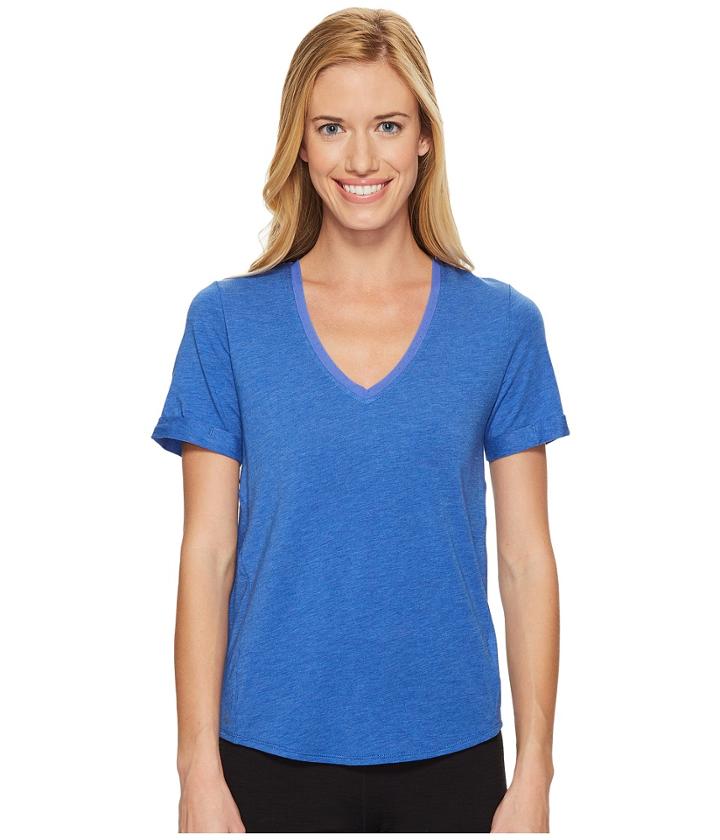 Lole Kesha Short Sleeve Top (dazzling Blue Heather) Women's Short Sleeve Pullover