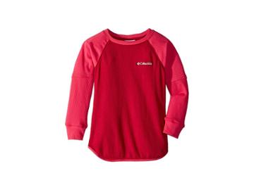 Columbia Kids Trulli Trailstm Waffle Tunic (little Kids/big Kids) (pomegranate/cactus Pink) Girl's Long Sleeve Pullover