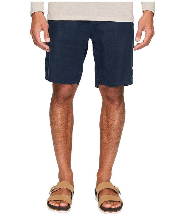 Onia Max Drawstring Linen Shorts (deep Navy) Men's Shorts