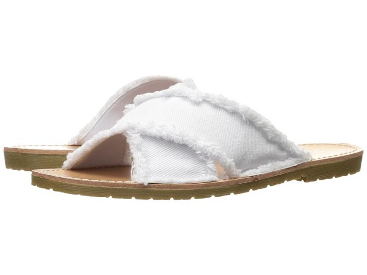 Dirty Laundry Empowered Slide Sandal (white Twill) Women's Sandals