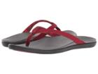 Olukai Ho'opio (red Dahlia/charcoal) Women's Sandals