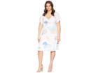 Extra Fresh By Fresh Produce Plus Size Summer Floral Emma Dress (white) Women's Dress