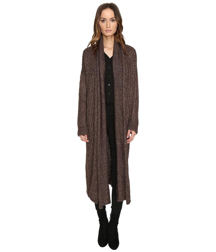 Manila Grace Sweater Coat (brown) Women's Coat