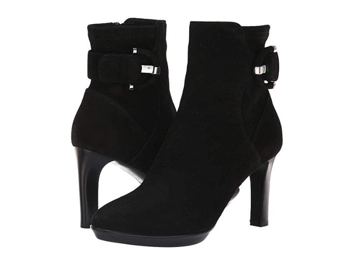 Aquatalia Rachele (black Suede/stretch Suede) Women's Shoes