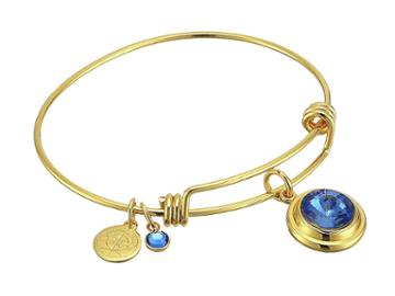 Alex And Ani Halos Glories, September Crystal Bangle (gold) Bracelet