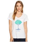 Life Is Good Tree Pocket Vibe Tee (cloud White) Women's T Shirt
