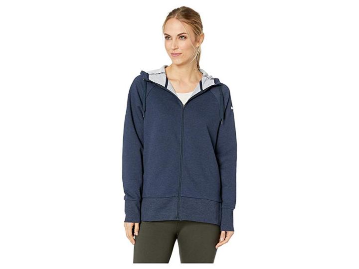 Nike Dry Full Zip Hoodie (obsidianheather/igloo) Women's Sweatshirt