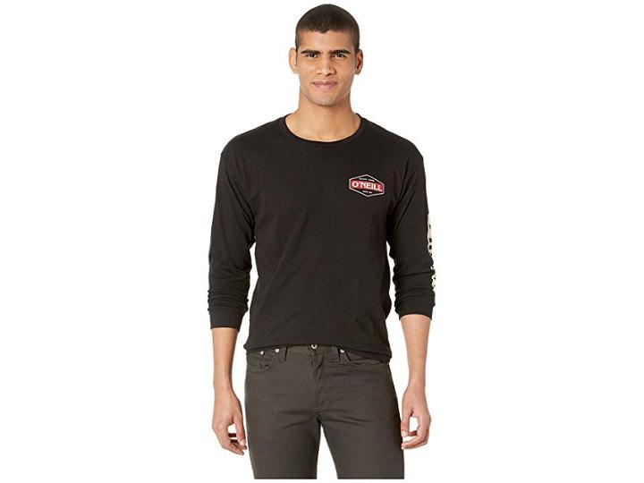 O'neill The Goods Long Sleeve Screen Tee (black) Men's T Shirt