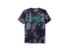 Under Armour Kids Tech Big Logo Printed Tee (big Kids) (overcast Gray/arena Green/moroccan Blue) Boy's T Shirt