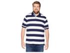 Polo Ralph Lauren Big Tall Jersey Short Sleeve Yarn-dyed Knit Collar (cruise Navy/white 2) Men's Clothing