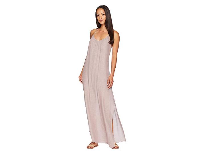 American Rose Ophelia Tie-back Maxi Dress (mauve) Women's Dress