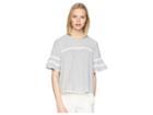 Jonathan Simkhai Striped Babydoll Top (grey Combo) Women's Swimwear