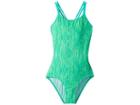 Nike Kids Rush Heather Spiderback One-piece (little Kids/big Kids) (menta) Girl's Swimsuits One Piece