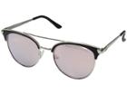 Guess Gf6048 (shiny Light Nickeltin/violet Lenses) Fashion Sunglasses