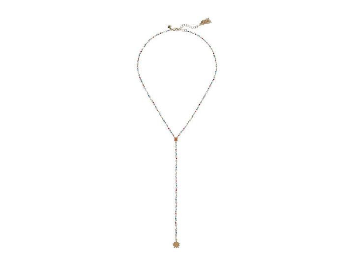 Rebecca Minkoff Sole Beaded Y-necklace (bright Multi/gold) Necklace