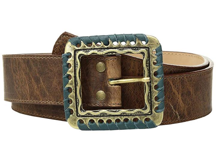 Leatherock Suki Belt (cognac/teal) Women's Belts
