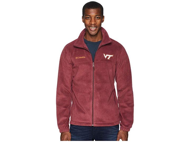 Columbia Collegiate Flankertm Ii Full Zip Fleece (virginia Tech/maroon) Men's Fleece