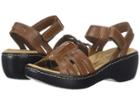 Clarks Delana Nila (dark Tan Leather) Women's Sandals