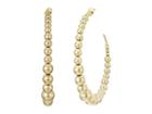 Kenneth Jay Lane Polished Gold Balls Open Circle Direct Post Ear Earrings (polished Gold) Earring