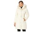 Via Spiga Faux Fur Trimmed Hood Winter Coat (whipped Cream) Women's Coat
