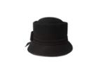 Scala Wool Felt Cloche With Bow (black) Caps