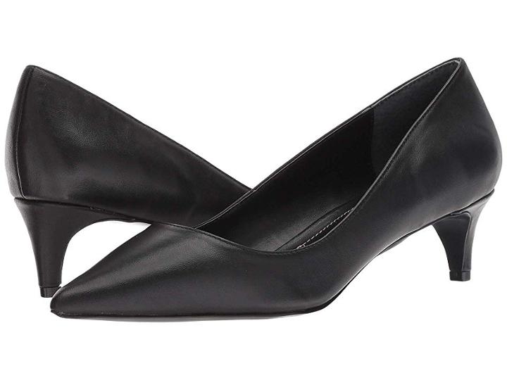 Charles By Charles David Kitten (black Leather) Women's 1-2 Inch Heel Shoes