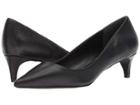 Charles By Charles David Kitten (black Leather) Women's 1-2 Inch Heel Shoes