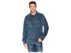 True Grit Best Stretch Cord Long Sleeve Two-pocket Shirt With Contrast Chambray Trim (industrial Blue) Men's Clothing