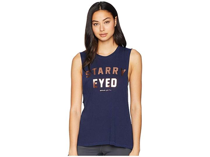 Spiritual Gangster Starry Eyed Rocker Tank Top (navy) Women's Sleeveless
