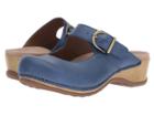 Dansko Martina (blue Burnished Nappa) Women's Clog Shoes