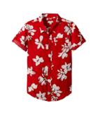 Appaman Kids All Over Tropical Flower Button Up Shirt (toddler/little Kids/big Kids) (tiare) Boy's Clothing