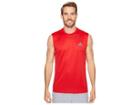 Adidas Essentials Tech Sleeveless Tee (scarlet/scarlet/vista Grey) Men's Sleeveless