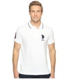 U.s. Polo Assn. Slim Fit Short Sleeve Pique Polo Shirt (white) Men's T Shirt