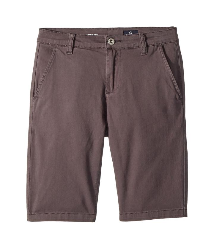 Ag Adriano Goldschmied Kids The Cooper Sueded Twill Chino Shorts (big Kids) (raw Grey) Boy's Shorts