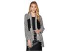 Miss Me Cardigan W/ Contrast Lace Fabric (grey) Women's Clothing