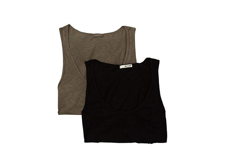 Lamade Boyfriend Tank Top 2-pack (black/bungee Cord) Women's Sleeveless
