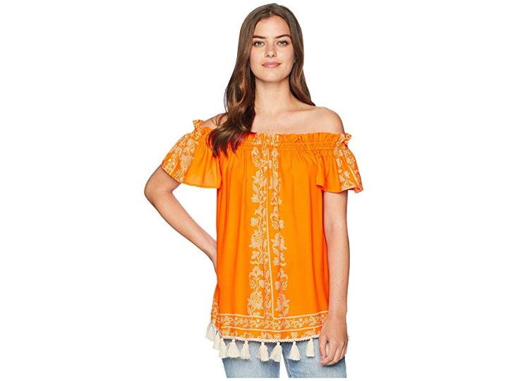 Show Me Your Mumu Woodstock Tassel Tunic (nomad Blintz Clementine) Women's Dress
