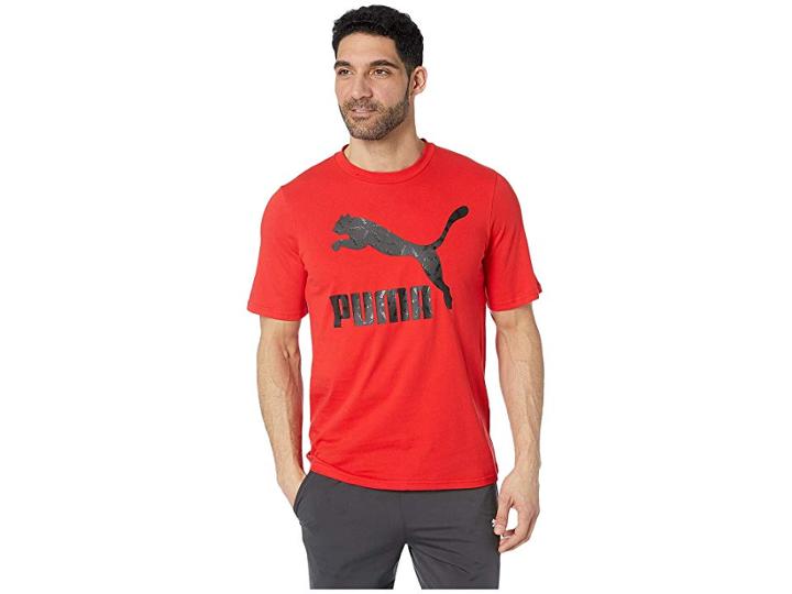 Puma Luxe Pack Tee Logo Fill (high Risk Red) Men's T Shirt