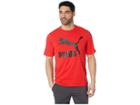 Puma Luxe Pack Tee Logo Fill (high Risk Red) Men's T Shirt