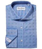 Robert Graham Tonal Square Dress Shirt (blue) Men's Clothing