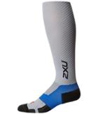 2xu Elite Lite X-lock Compression Socks (light Grey/titanium) Men's Knee High Socks Shoes