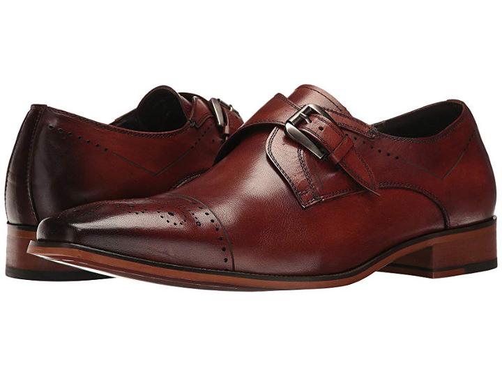 Stacy Adams Kimball Cap Toe Monk Strap (chestnut) Men's Shoes