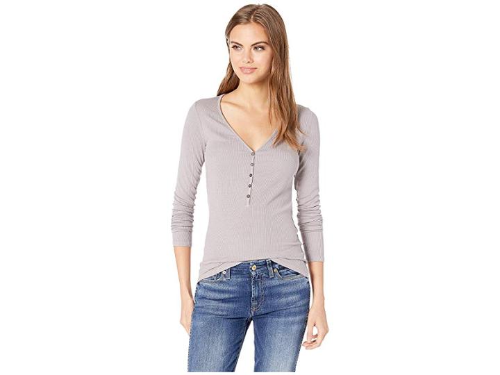 Lamade Ingrid Henley Top (on The Rocks) Women's Clothing