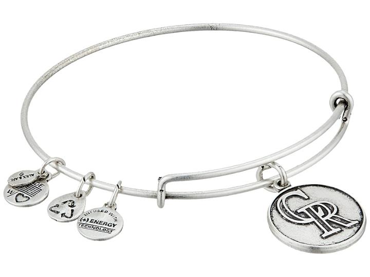 Alex And Ani Mlb(r) Colorado Rockies Charm Bangle (rafaelian Silver Finish) Bracelet