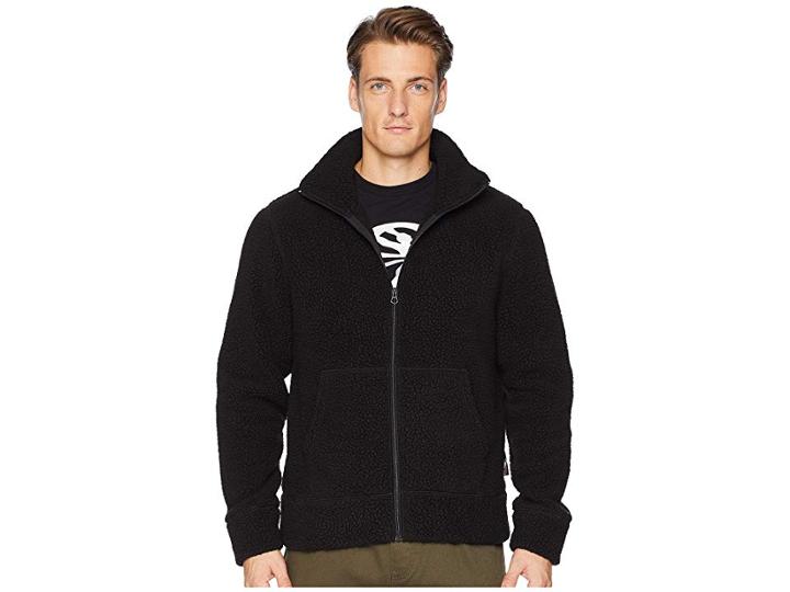 Todd Snyder Todd Snyder + Champion(r) Full Zip Sherpa Coat (black) Men's Coat