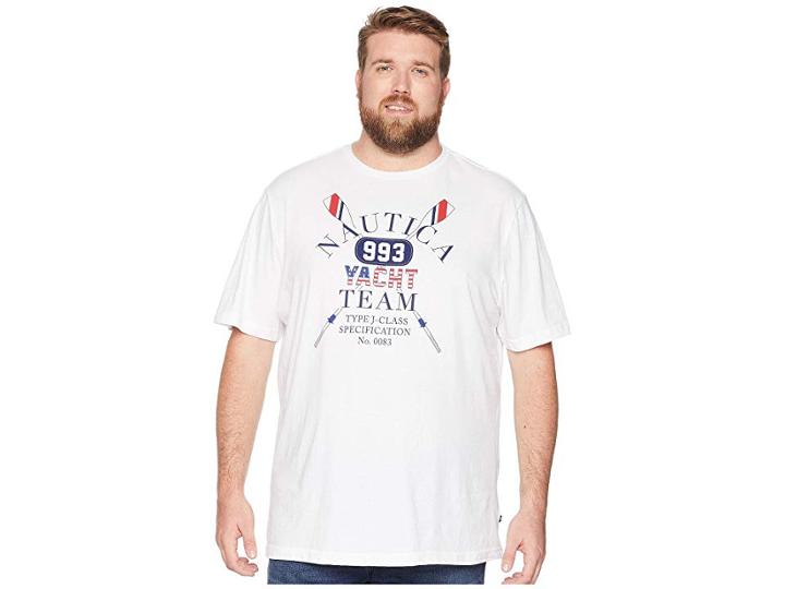 Nautica Big & Tall Big Tall Yacht Team (bright White) Men's T Shirt